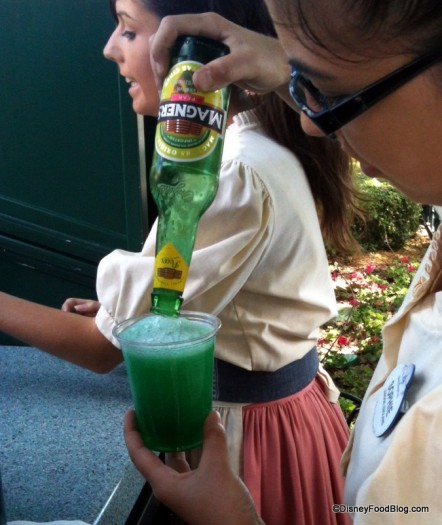 Green Cider in Epcot for St. Patrick's Day