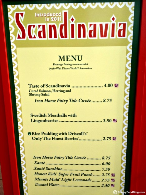 2012 Scandinavia Marketplace Booth Menu - Click for larger image