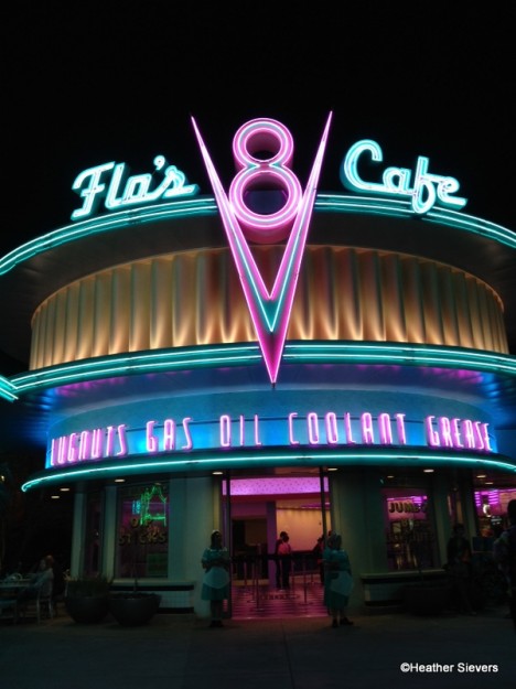 Flo's V-8 Cafe Neon in Disney California Adventure