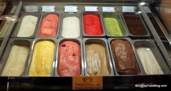 Gelato Flavors and Pricing at Cafe Rix