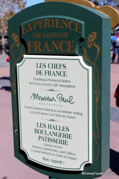 In front of France Restaurants Monsieur Paul