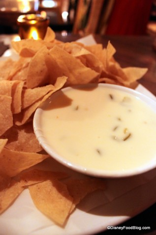 Chips and queso at Cava del Tequila