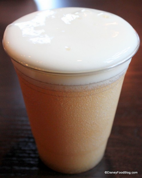 LeFou's Brew at Gaston's Tavern (topped with Passion fruit and Mango foam)