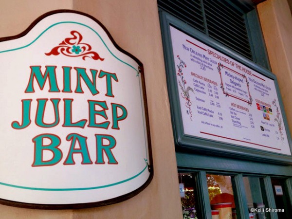 The Mint Julep Bar is a small walk-up spot located in New Orleans Square. 