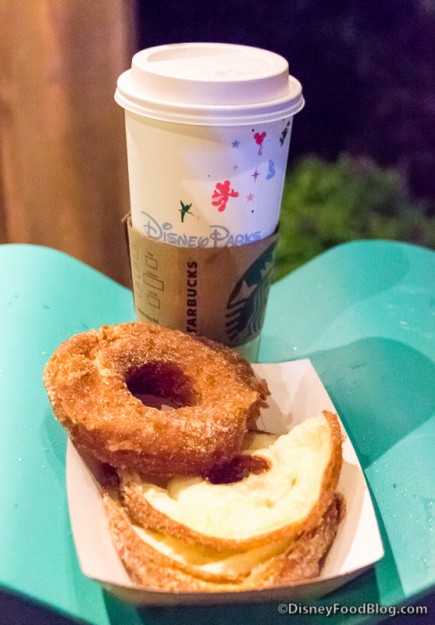 Croissant Donut Insides and a Coffee