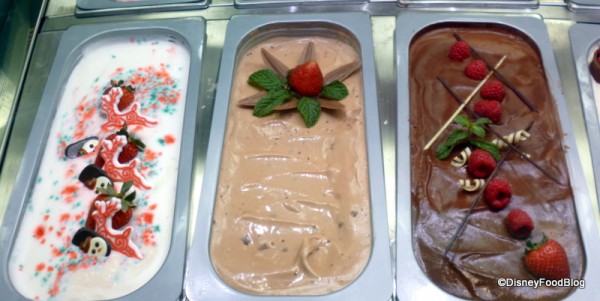 Peppermint, Nutella, and Chocolate Gelato