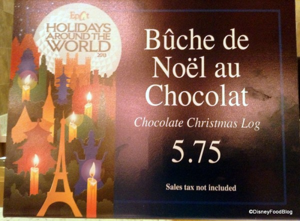 Bûche de Noël au Chocolat is Just One of the Holidays Around the World Offerings at Epcot this Year! 