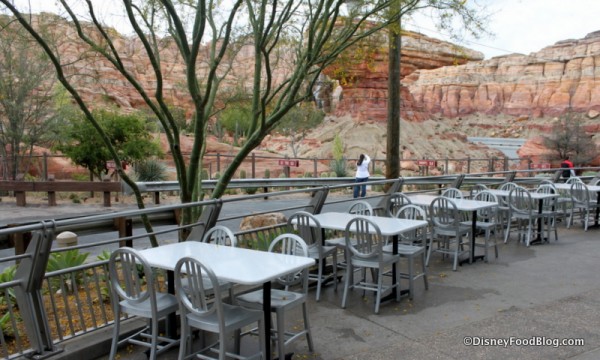 Outdoor Seating Overlooking Radiator Springs and the Desert