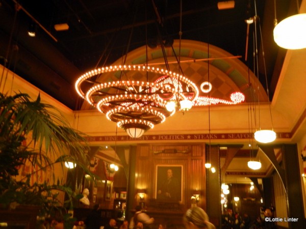 Cool light fixtures in the main dining room