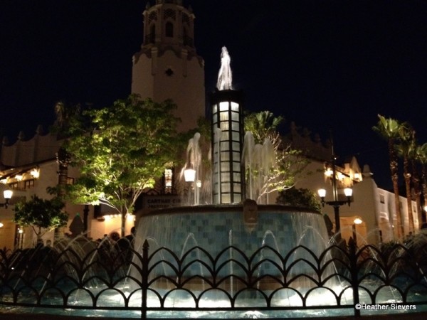 Carthay Fountain at Night