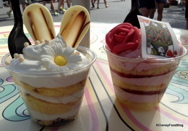 White Chocolate Rabbit and Queen of Hearts Strawberry Shortcake Cake Cups