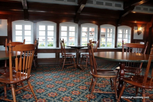 Upstairs seating in Columbia Harbor House
