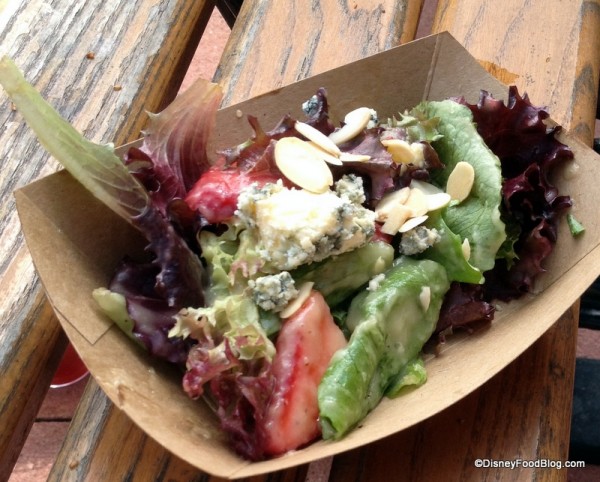 Field Greens with Plant City Strawberries, Toasted Almonds, and Farmstead Stilton