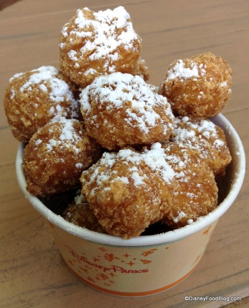 Corn Nuggets dusted with Powdered Sugar