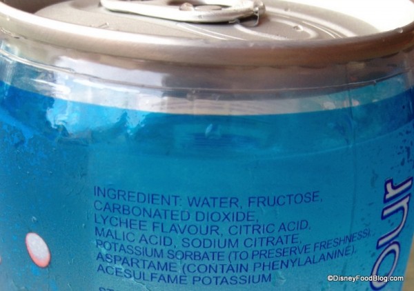 Ingredients for Lychee aerated water