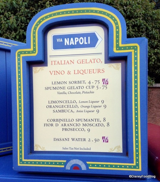 Italy Cart Menu