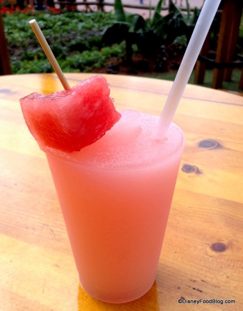 Watermelon passion fruit slush
