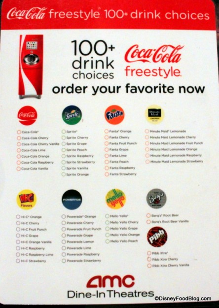 Coke Freestyle Menu 1 -- Click to Enlarge
