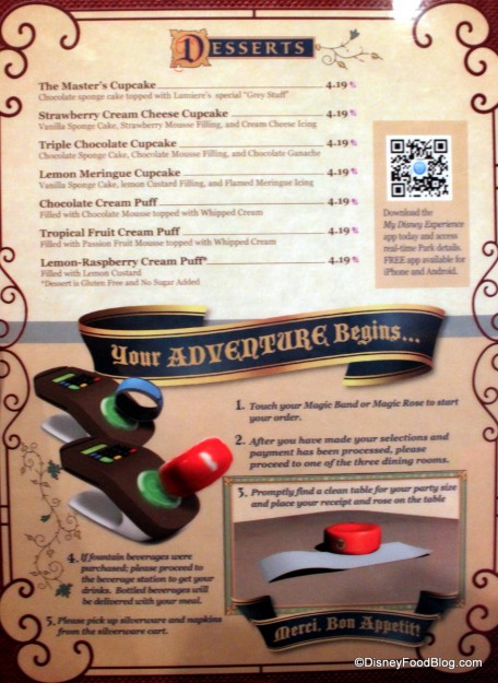 Desserts and How Things Work at Be Our Guest -- Click to Enlarge