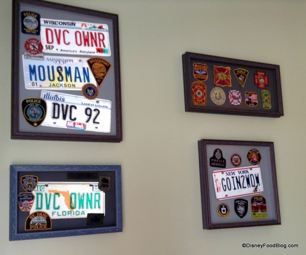 Framed patches and license plates