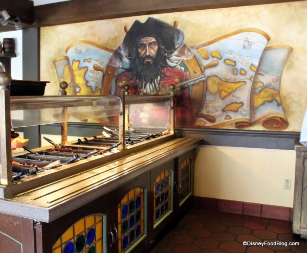 Blackbeard guarding the Toppings Bar Treasure