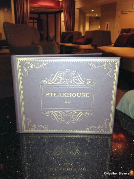 Steakhouse 55 Lounge Menu Book