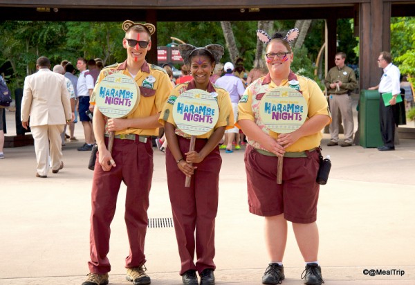 Cast Members Welcoming Guests to Harambe Nights