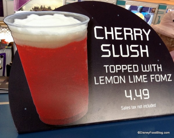 cherry slush topped with lemon lime fomz cosmic rays starlight cafe