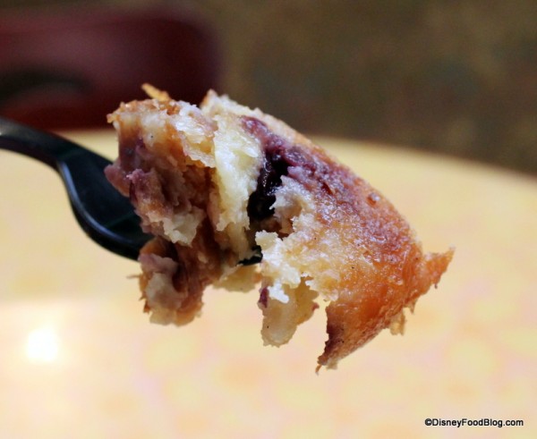 Bite of Croissant Berry Pudding