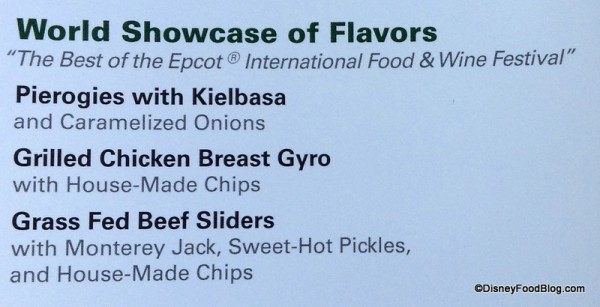 New menu at World Showcase of Flavors Food Truck