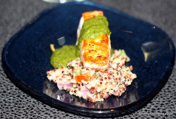 Roasted Verlasso Salmon with Quinoa Salad and Arugula Chimichurri
