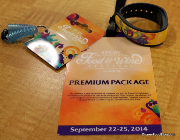 Premium Package credential, gift card, and themed MagicBand