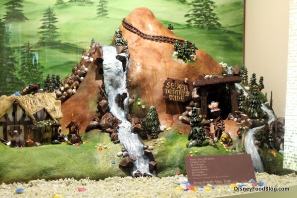 Seven Dwarfs Mine Train chocolate sculpture