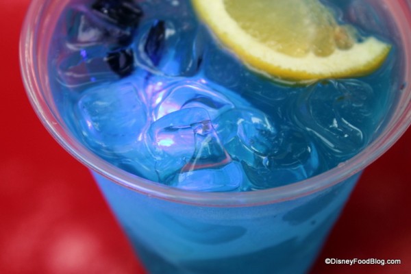 Glow Cube inside Blue Skyy Lemonade