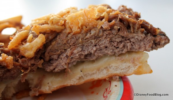French Dip Burger cross-section