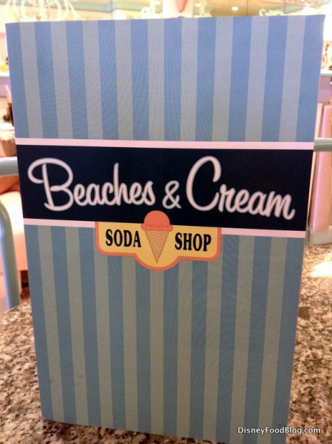 Beaches and cream menu