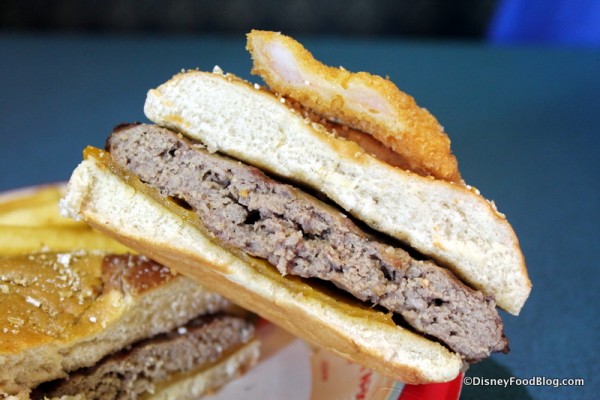 Cheeseburger cross-section