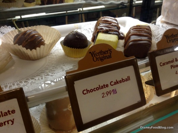Chocolate Cakeball in bakery case