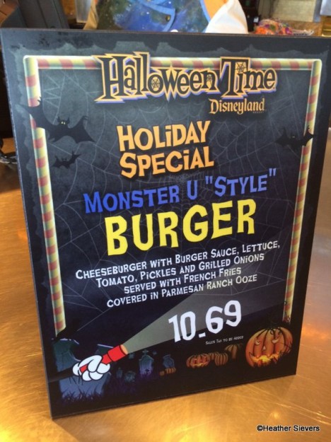 Halloween Time Monster U Style Burger Signage