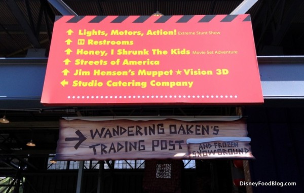 Sign to Wandering Oaken's Trading Post