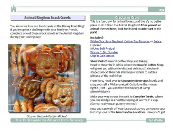 Sample Page from the DFB Guide to Animal Kingdom and Hollywood Studios Snacks