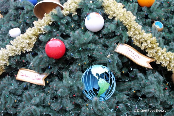 Epcot Christmas tree ornaments