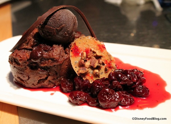 Spiced Bing Cherry and Chocolate Bread Pudding
