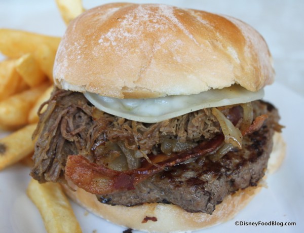 Beef Brisket Onion Burger -- Up Close