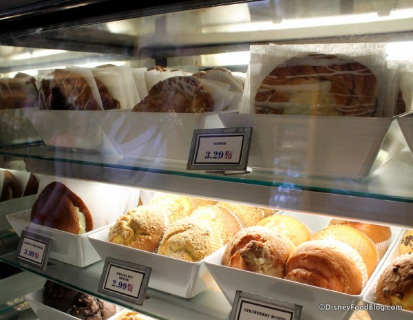 Danish Pastries in bakery case