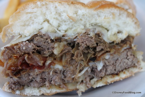 Beef Brisket Burger -- Cross Section