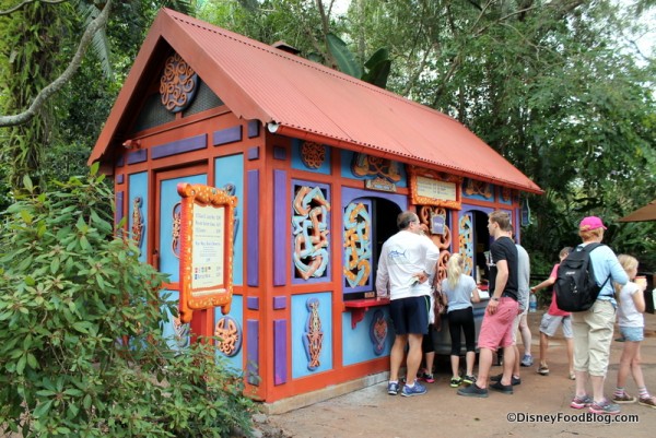 Beastly Kiosk outside of Asia gates from Discovery Island