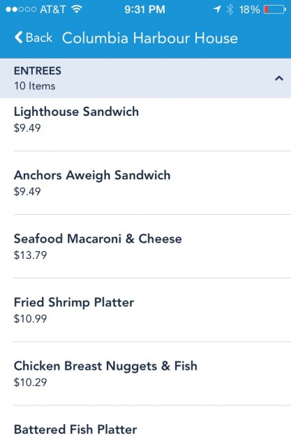 Check Out the Columbia Harbor House Menu Directly On Your Phone
