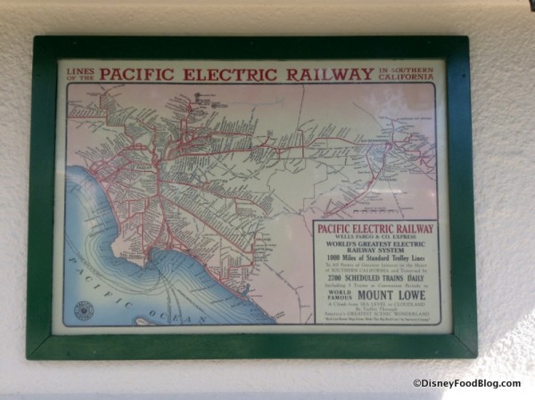 Pacific Electric Railway map outside