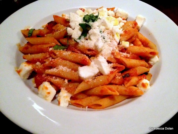 A heaping plate of penne